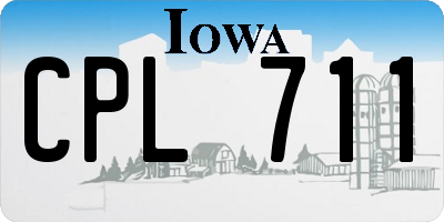 IA license plate CPL711