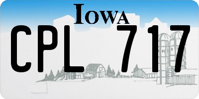 IA license plate CPL717