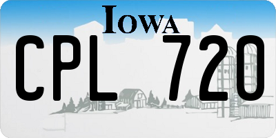 IA license plate CPL720