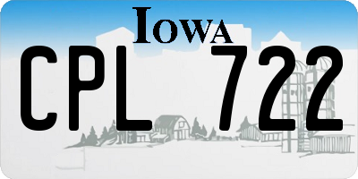 IA license plate CPL722