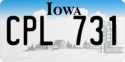 IA license plate CPL731