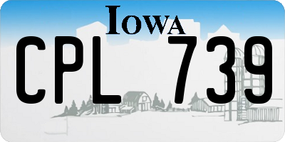 IA license plate CPL739