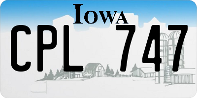 IA license plate CPL747