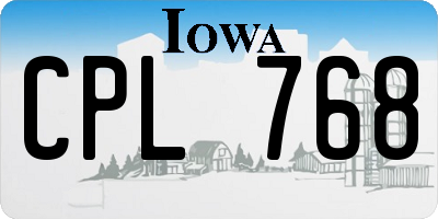 IA license plate CPL768