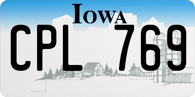IA license plate CPL769