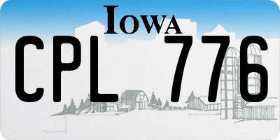 IA license plate CPL776
