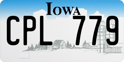 IA license plate CPL779