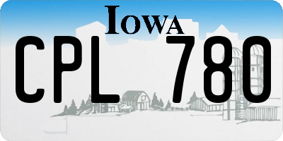IA license plate CPL780