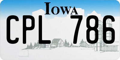 IA license plate CPL786