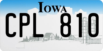 IA license plate CPL810