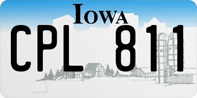 IA license plate CPL811