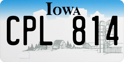 IA license plate CPL814