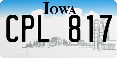IA license plate CPL817