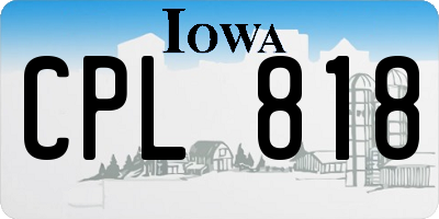 IA license plate CPL818