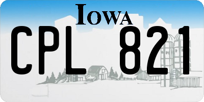 IA license plate CPL821