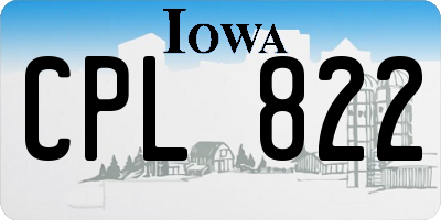 IA license plate CPL822