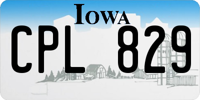 IA license plate CPL829