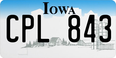 IA license plate CPL843