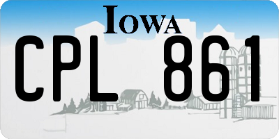 IA license plate CPL861