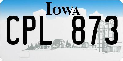 IA license plate CPL873