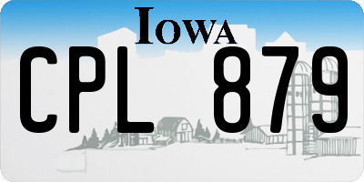 IA license plate CPL879