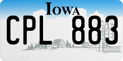 IA license plate CPL883