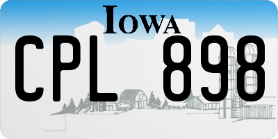 IA license plate CPL898