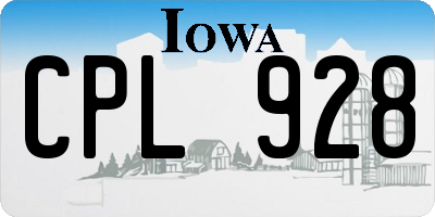 IA license plate CPL928