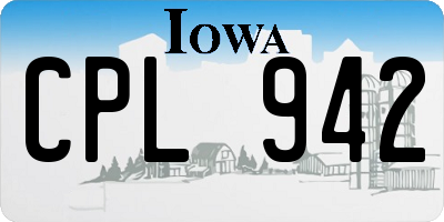 IA license plate CPL942