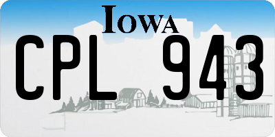 IA license plate CPL943