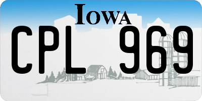 IA license plate CPL969