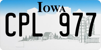 IA license plate CPL977