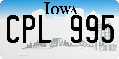 IA license plate CPL995