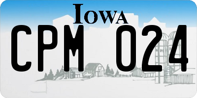 IA license plate CPM024