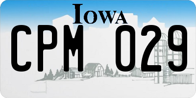 IA license plate CPM029