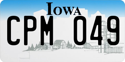 IA license plate CPM049