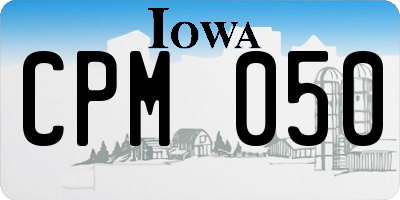IA license plate CPM050