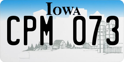 IA license plate CPM073