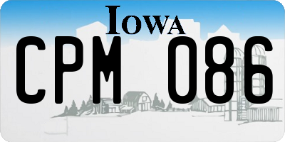 IA license plate CPM086