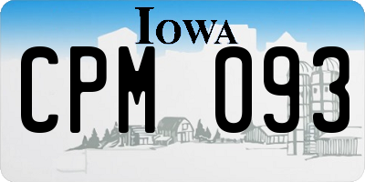 IA license plate CPM093