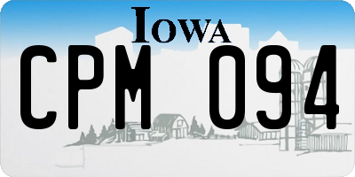 IA license plate CPM094