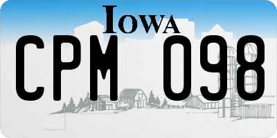 IA license plate CPM098