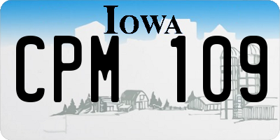 IA license plate CPM109