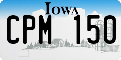 IA license plate CPM150