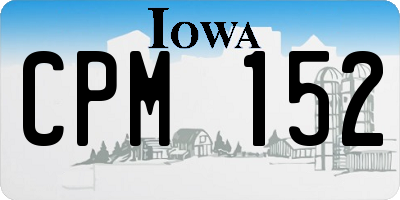 IA license plate CPM152