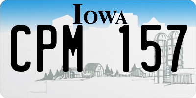 IA license plate CPM157