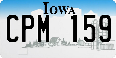 IA license plate CPM159