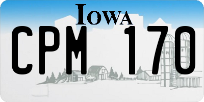 IA license plate CPM170