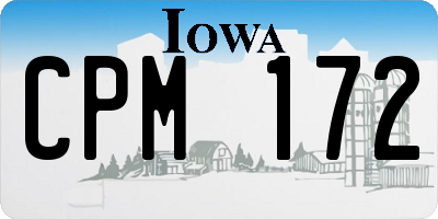 IA license plate CPM172
