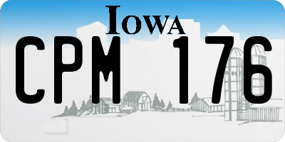 IA license plate CPM176